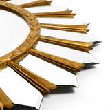 Large gilded Italian XXL Regency Sunburst Wall Mirror | diameter 93 cm