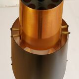 Vintage black brass 'østerport' pendant and wall lamp by Bent Karlby for Lyfa, Denmark 1960s