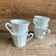 4 tasses vintage porcelaine blanche