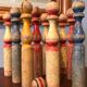 Jeu de 11 quilles bois circa 1930/50