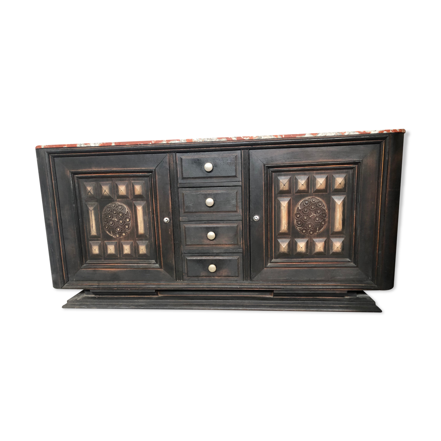Blackened wooden sideboard of the 1950s
