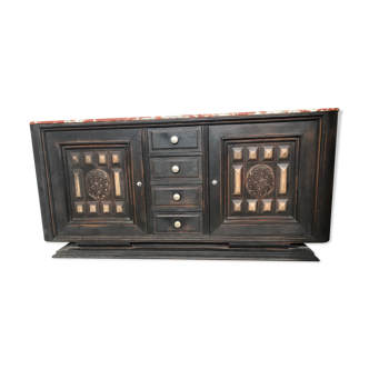 Blackened wooden sideboard of the 1950s