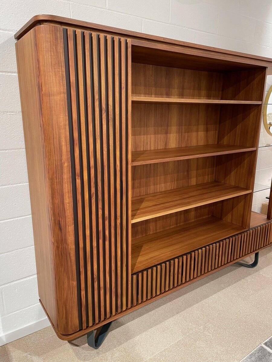 Wooden and Metal Bookcase
