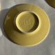 Set of 4 vintage yellow Italian espresso cups and saucers.