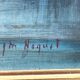 Oil on animated marine panel, moored boats signed Noquet