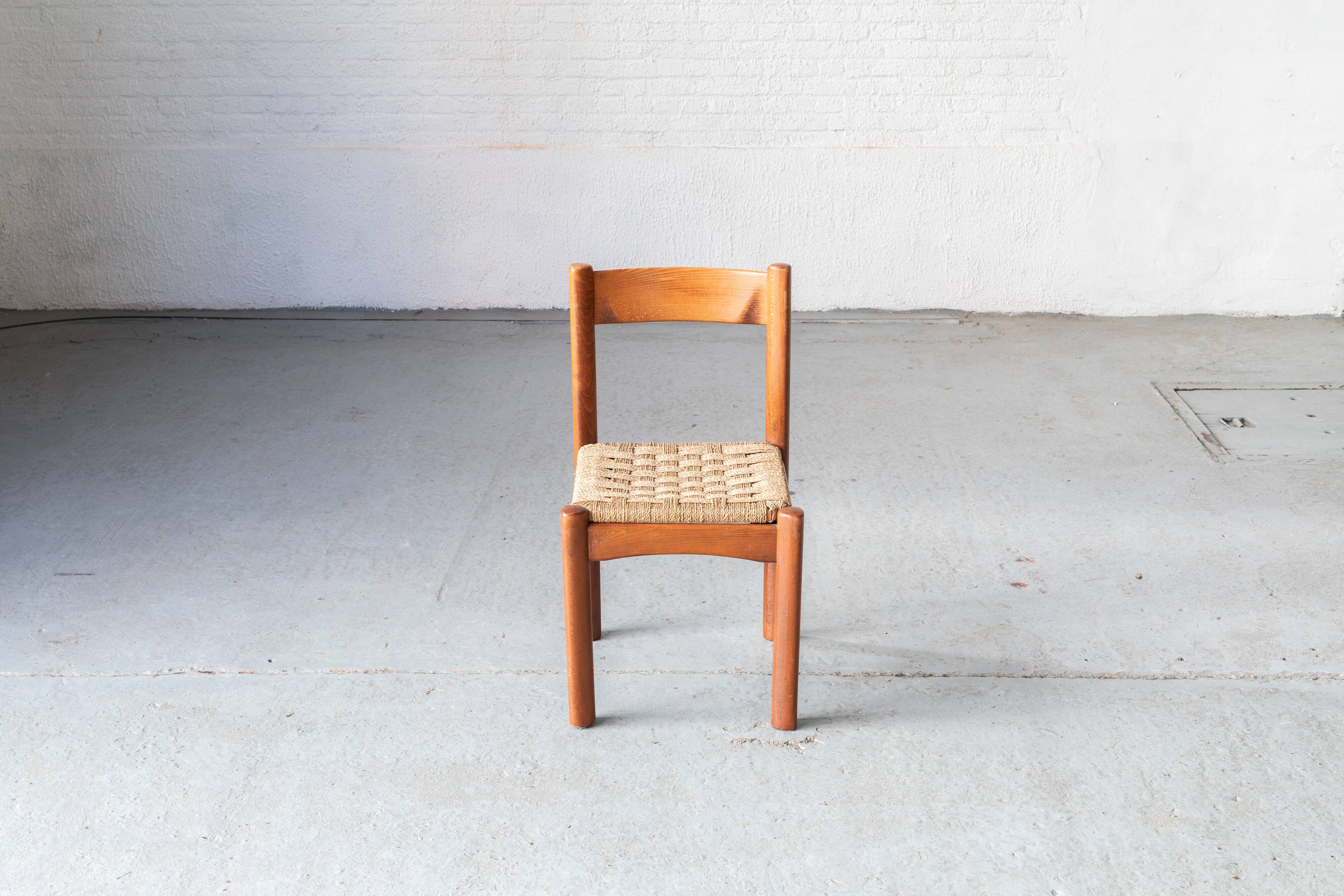 Rustic dining chairs, Italy, 1960's