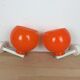 Paire d'appliques globes orange années 70