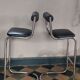 Chaise tabouret de bar chrome 1980