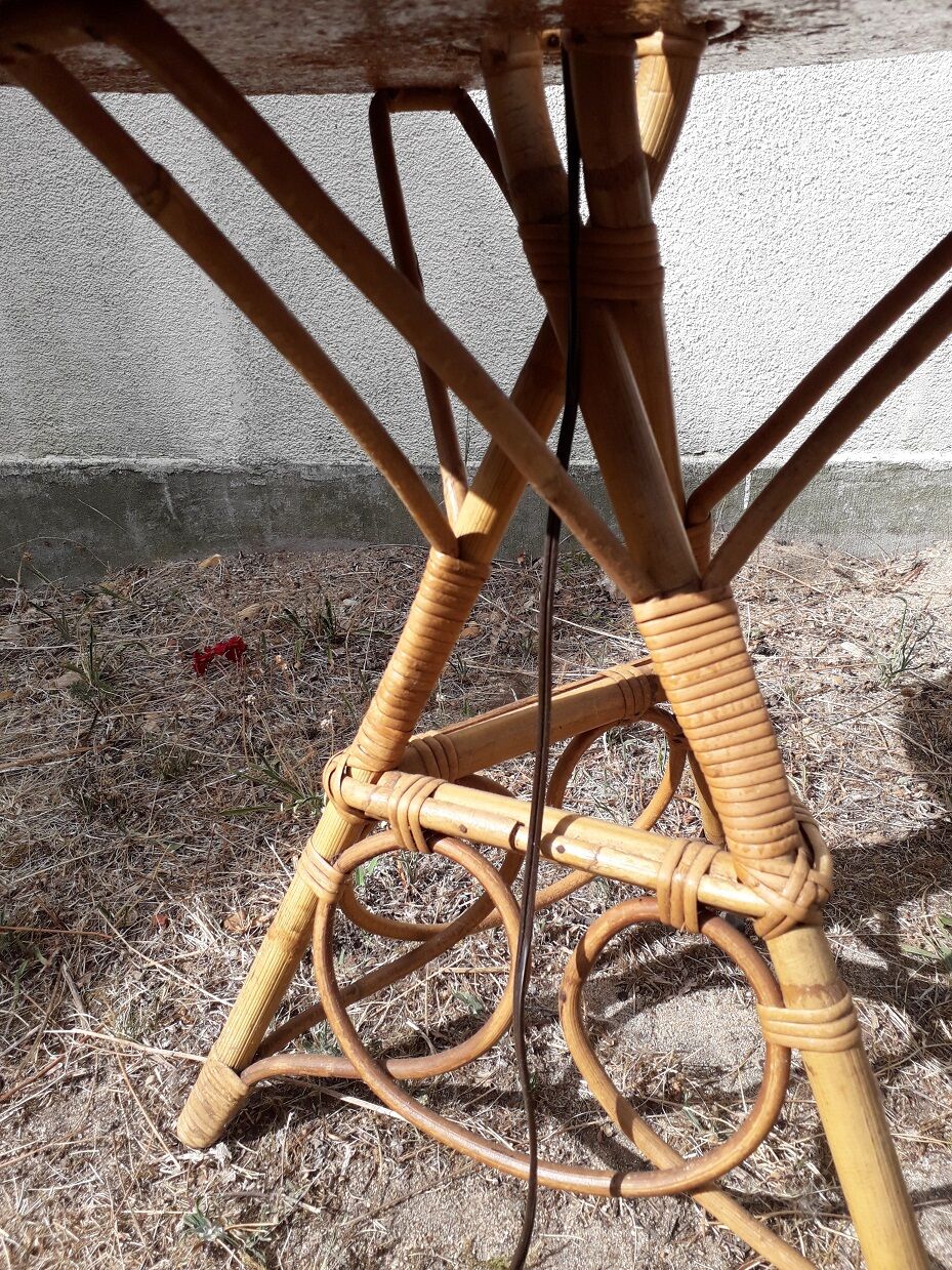 Floor lamp 60s design rattan