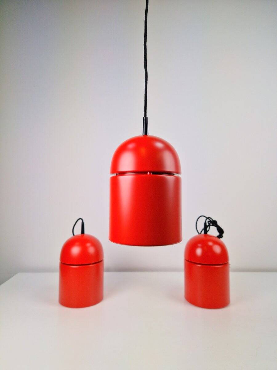Vintage Uni Pendant Lamps by Vagn Dyring for Nordisk Solar, 1970s, Set of 3