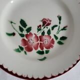 4 assiettes à dessert Sarreguemines épernay faïence vintage