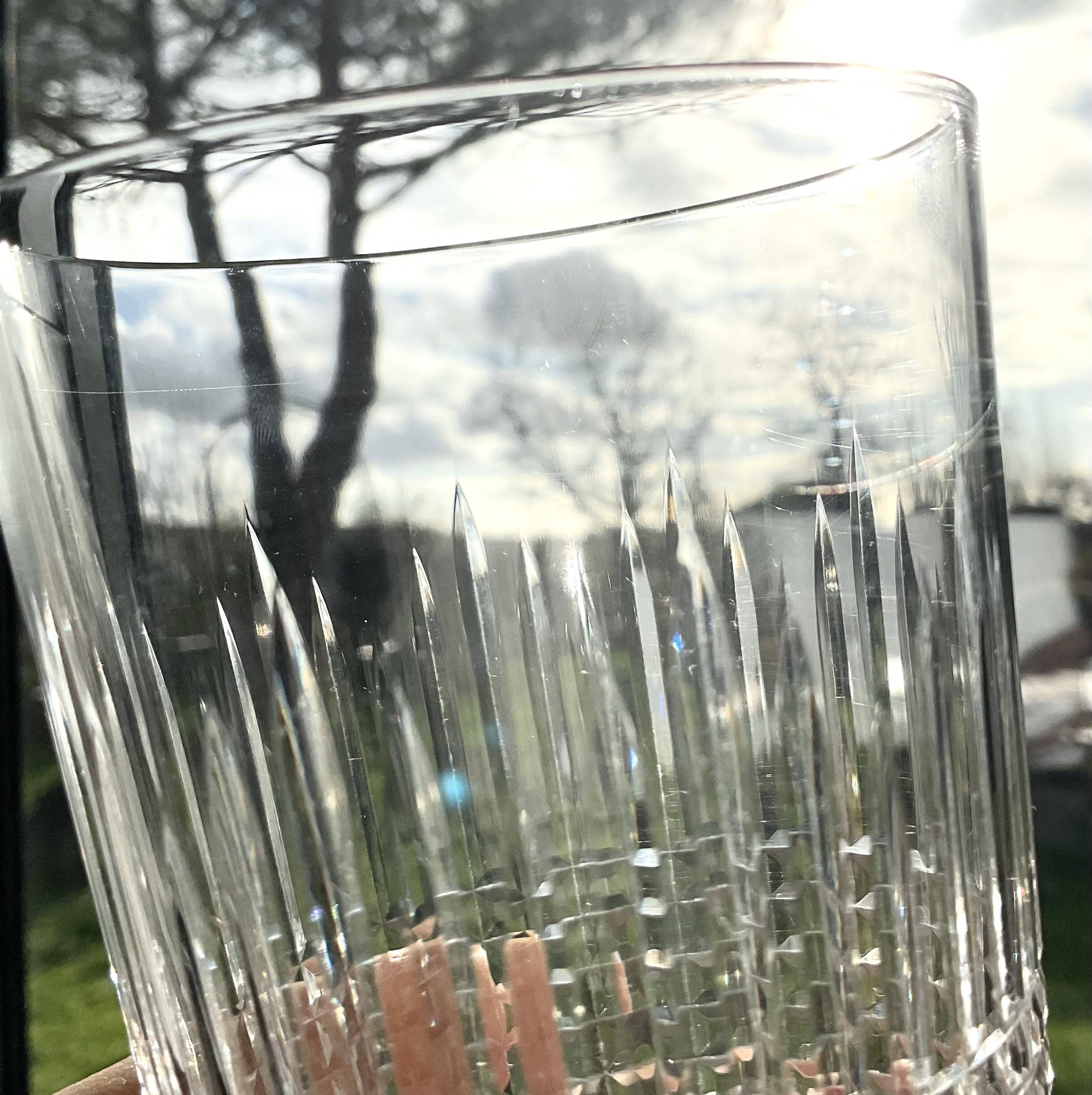 Trio of baccarat tumbler glasses Nancy model