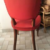 Red skaï chair