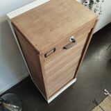 Filing Cabinet with Curtain / Vintage Furniture