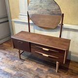 Commode coiffeuse scandinave danoise vintage 1960  2 tiroirs