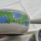 Set of 2 pans Le Creuset blue/green pattern 70s