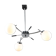 Lustre Mid-Century en Chrome et Opaline, Italie