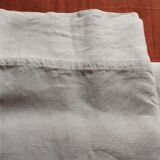 Antique linen sheet Floral monograms M R