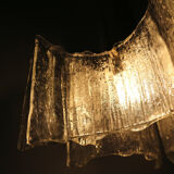 Kaiser ice glass hanging lamp 1970