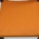 Set of 4 vintage teak and orange wool chairs – 1960s