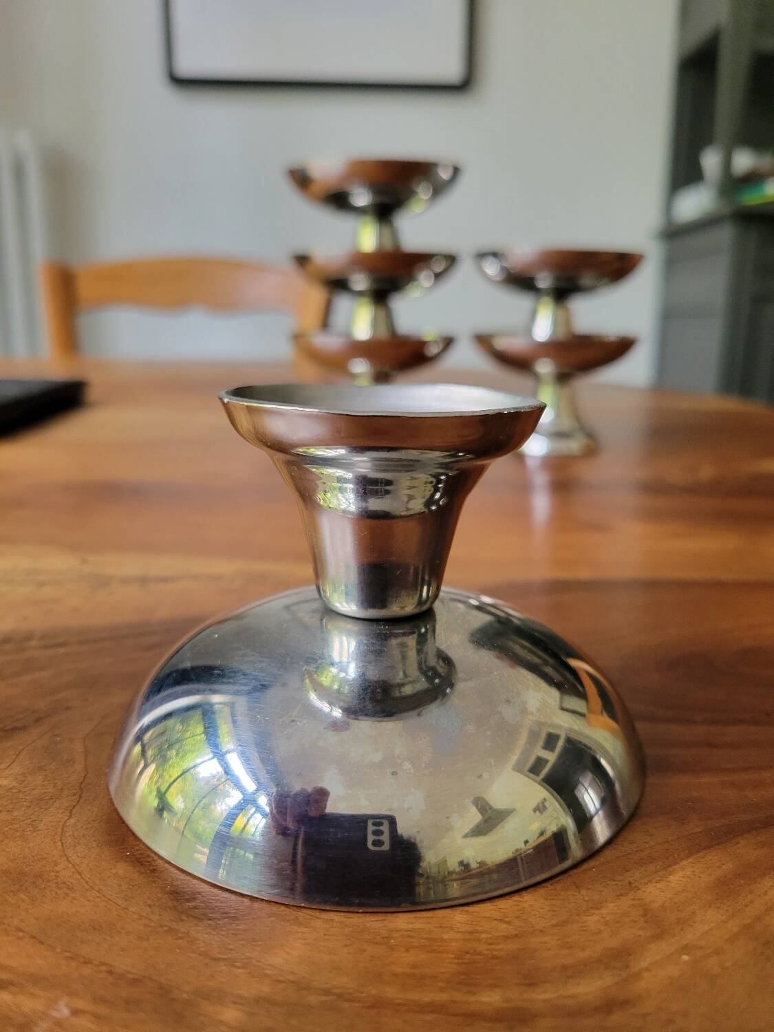 6 stainless steel ice cream cups