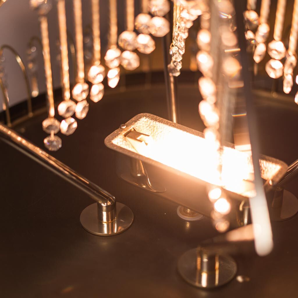 Chandelier 6 lights metal brass 70