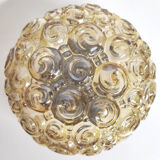 Ceiling lamp glass bubble champagne 70s