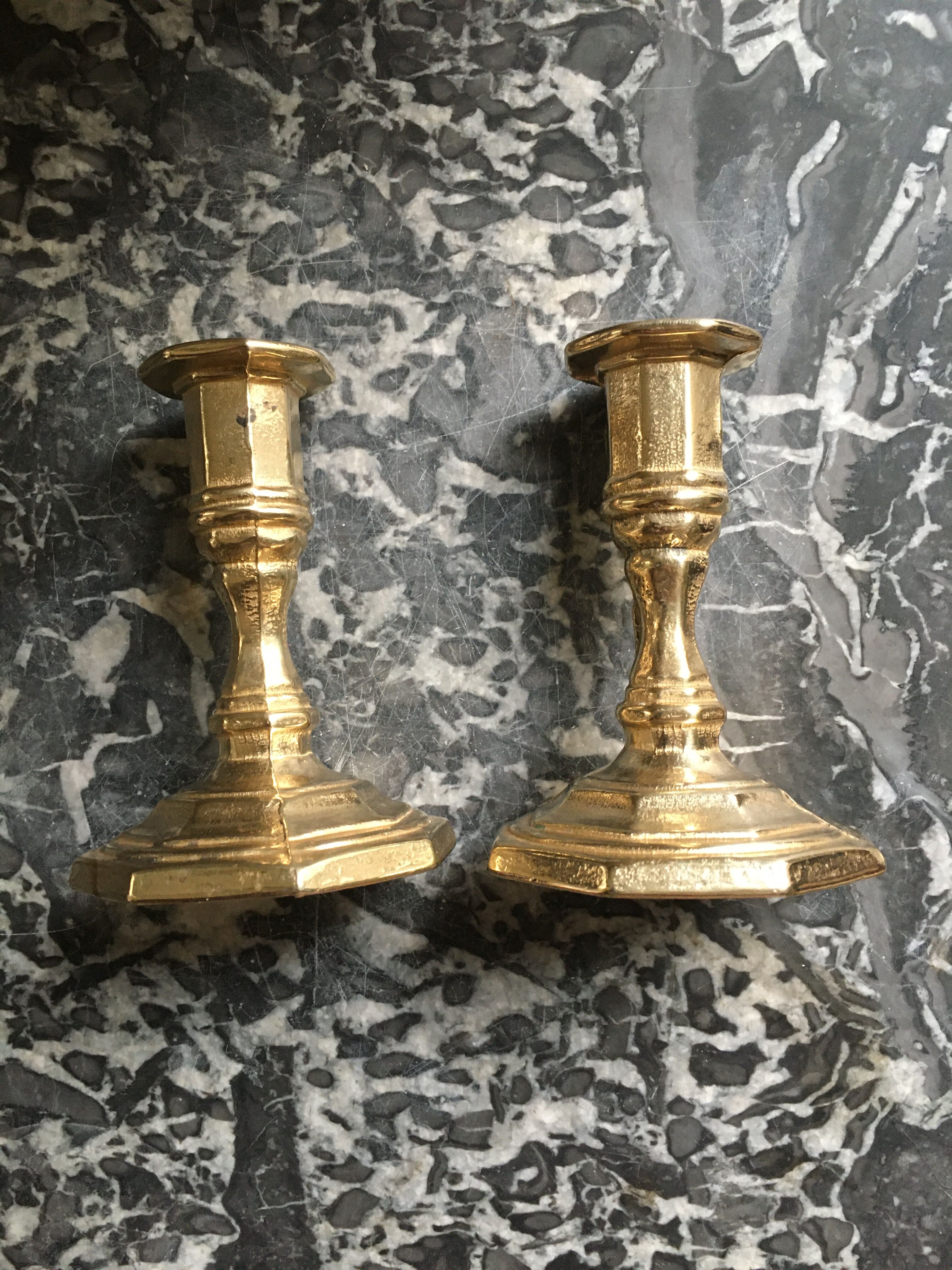 Golden brass candlesticks nijhof holland