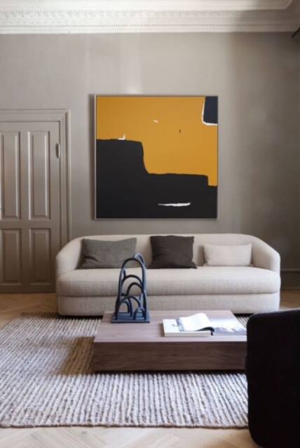 Contemporary abstract painting "Halo" square