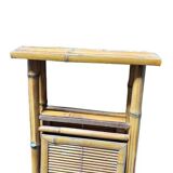 Foldable rattan shelf
