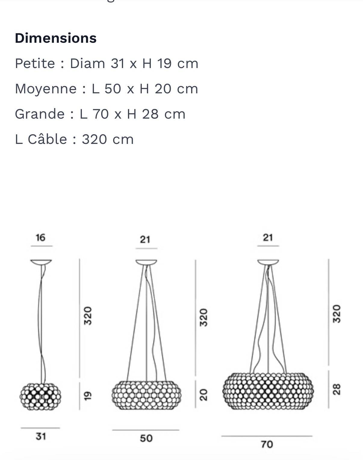 Caboche lamp Foscarini large model