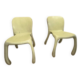 Paire de chaises design 50' 70' en fibre de verre