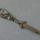 Letter opener in metal and mother-of-pearl