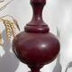 Large 1970 wooden lamp foot turned plum
