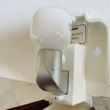 Glass and wood wall sconce light