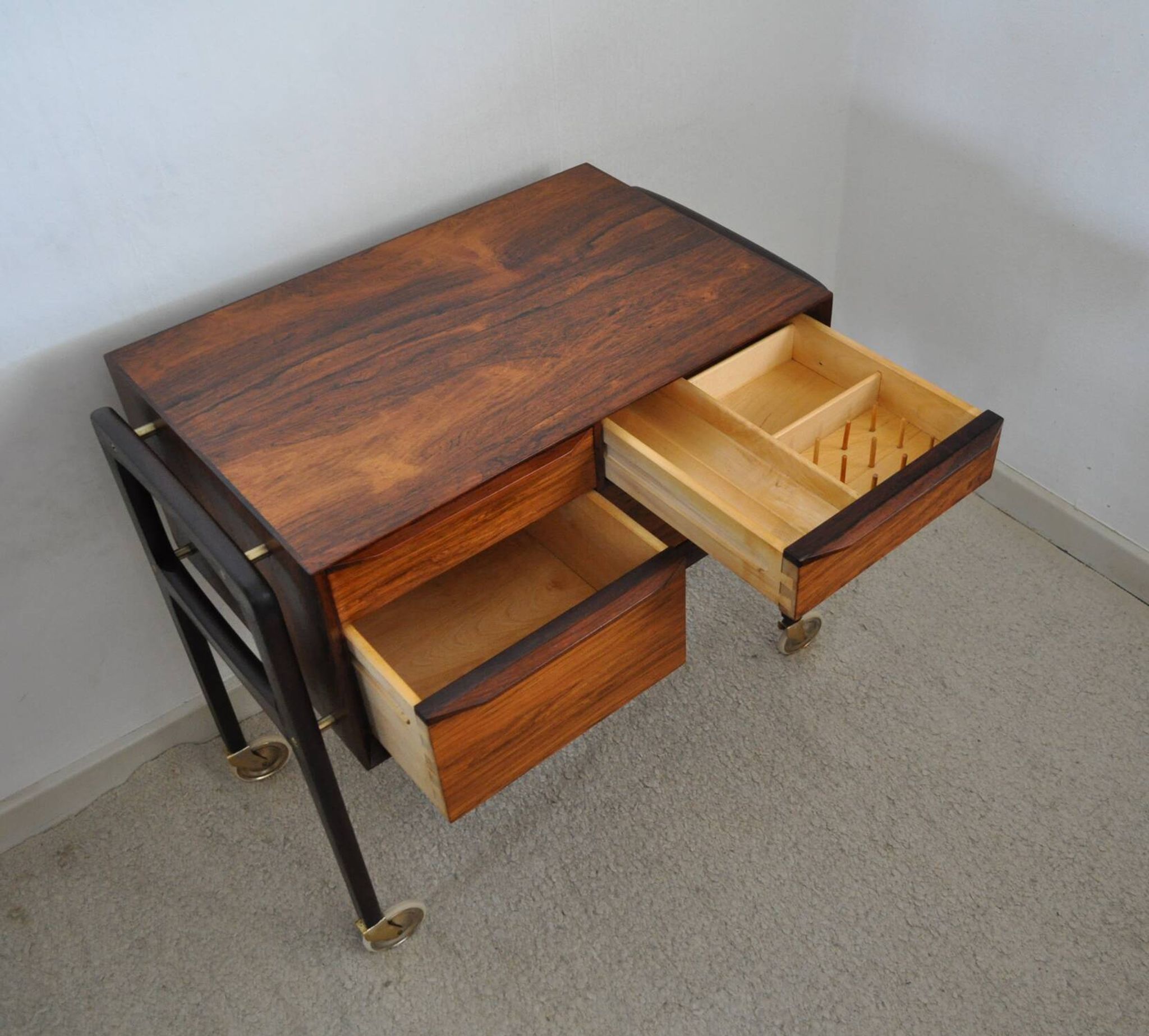 Table de couture scandinave moderne en palissandre, Danemark, 1960s