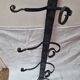 Coat rack with 4 iron coat hooks
