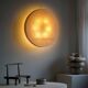 Mid-century Scandinavian Swedish, Ceiling light / Wall sconce in linen, 1950s