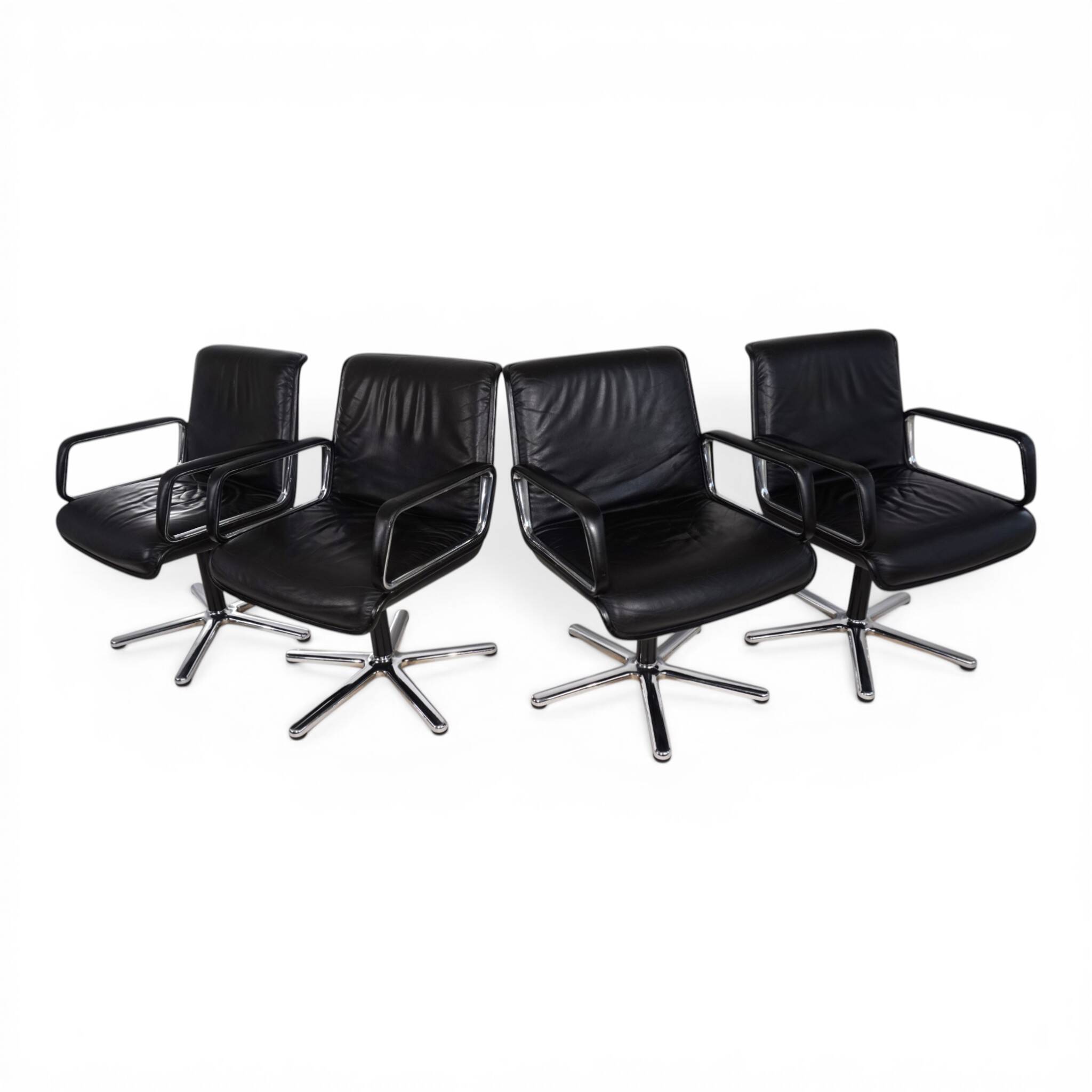 Set of 4 Wilkhahn Delta swivel chairs by Delta Design, 1970