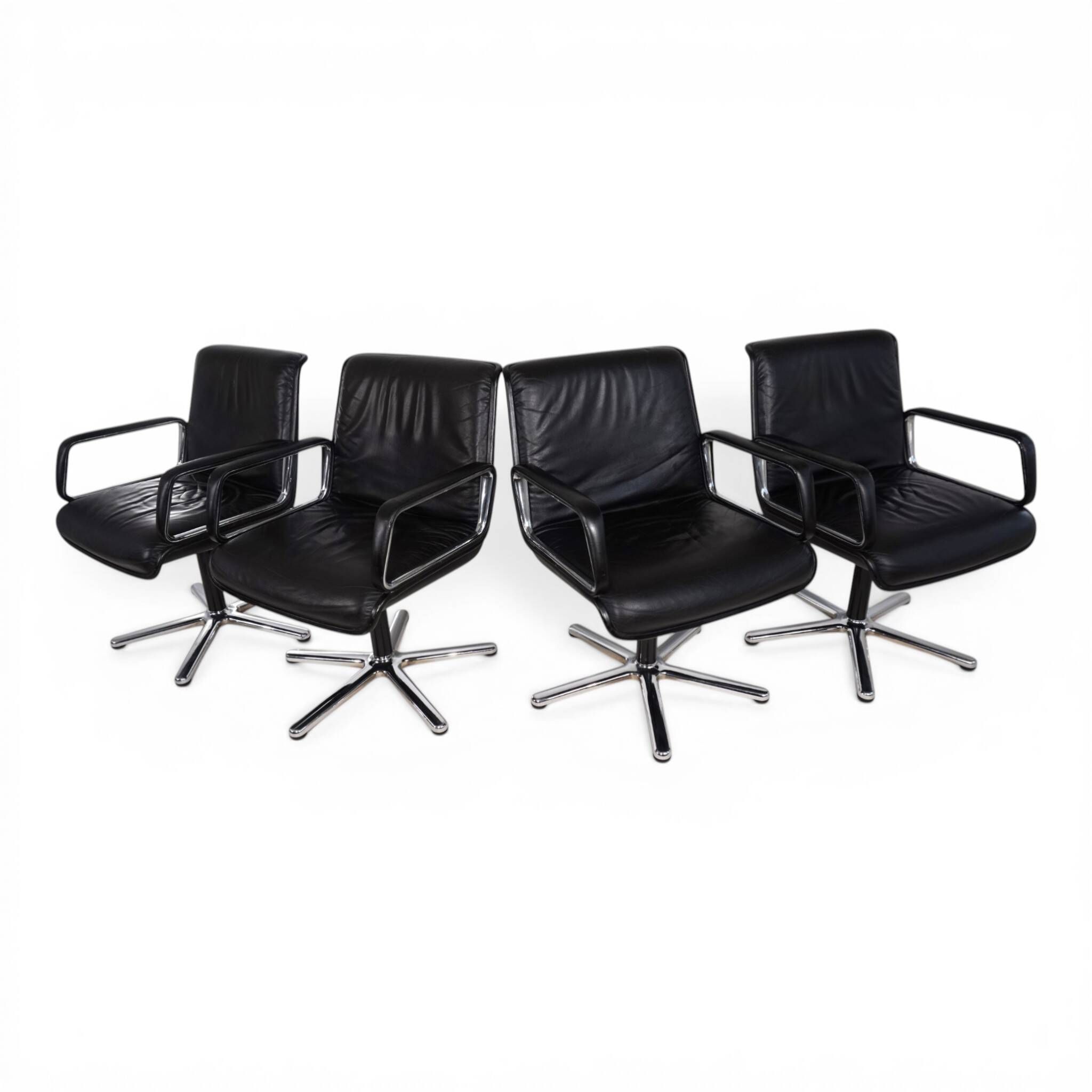 Set of 4 Wilkhahn Delta swivel chairs by Delta Design, 1970