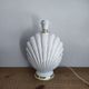 Pied de lampe coquillage en céramique et métal doré- vintage