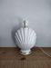 Pied de lampe coquillage en céramique et métal doré- vintage