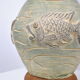 Ceramic lamp decorated fish in relief circa 1970
