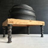 Napoleon III footrest in blackened wood, 19th century