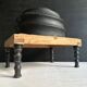 Napoleon III footrest in blackened wood, 19th century