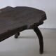 Wabi-sabi rustic dark wood side table | Belgium | Vintage