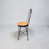 Set of 4 vintage wrought iron chairs from the 1940s.