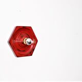 Wall sconce by Hustadt in shiny red