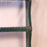 Old burmese teak wall shelf original blue patina