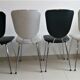 Lot de 4 chaises  soudexvinyl skai gauffré noir et blanc